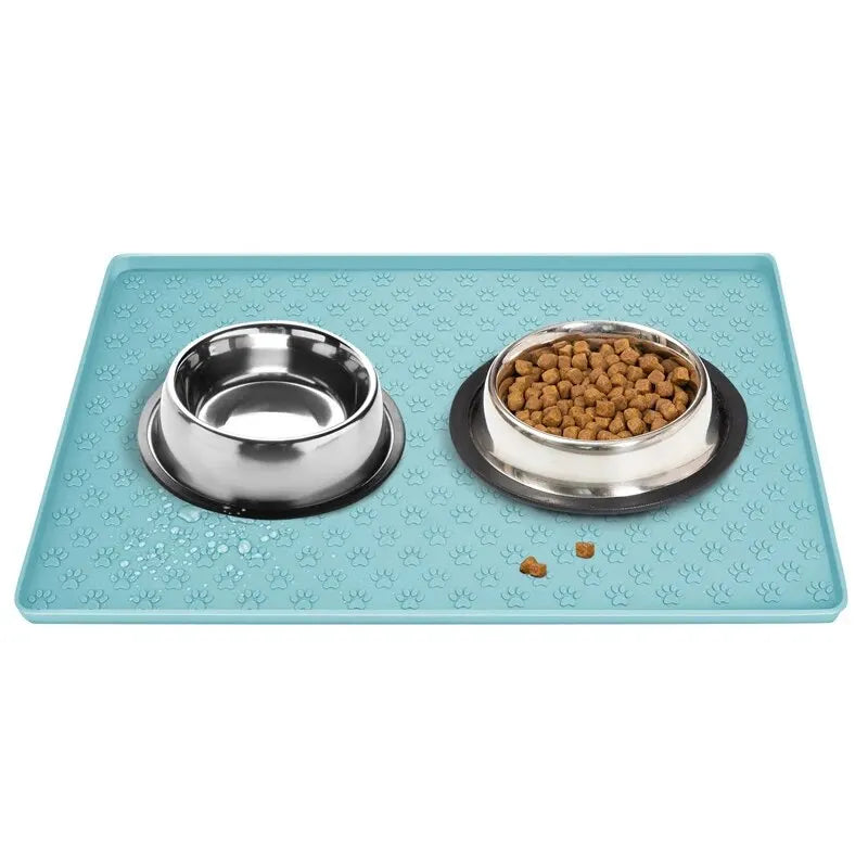 Pet Placemat Nonspill Easy to Clean Foldable Cat and Dog Feeding Mat Silicone Non-slip Waterproof Pet Mat