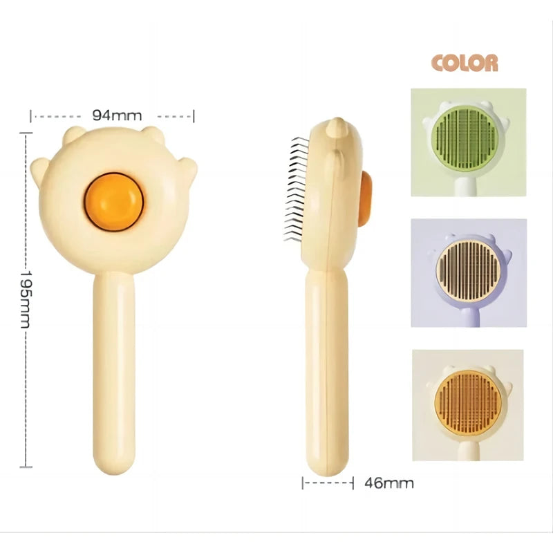 Pet Brush One Button Cleaning Brush Magic Beauty Cat Hair Brush Easy To Carry Re-Use Multi-Function Brush