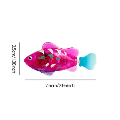 Cat Toy LED Interactive Swimming Robot Fish Toy for Cat Glowing Electric Fish Toy to Stimulate Pet's Hunter Instincts Pet Toys