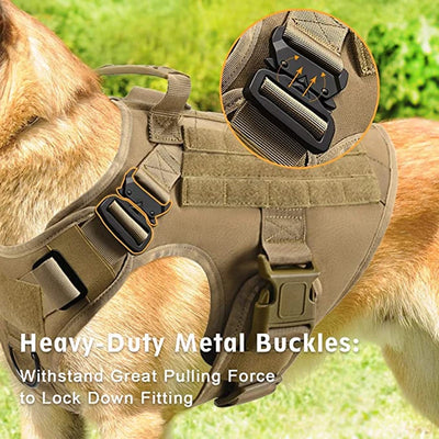 K9 Tactical Military Vest – Set di imbracatura e guinzaglio per cani da addestramento per tutte le razze