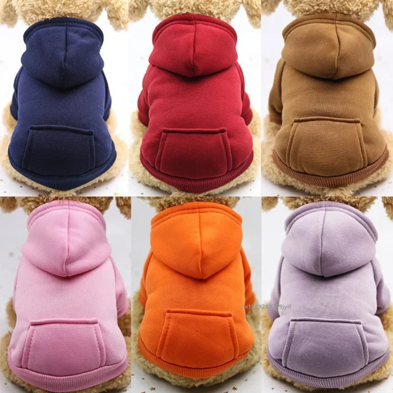 Dog Winter Hooded Sweatshirt for Small Medium Pet Coat Puppy Cat Jacket Clothes Chihuahuas French Bulldog Costume