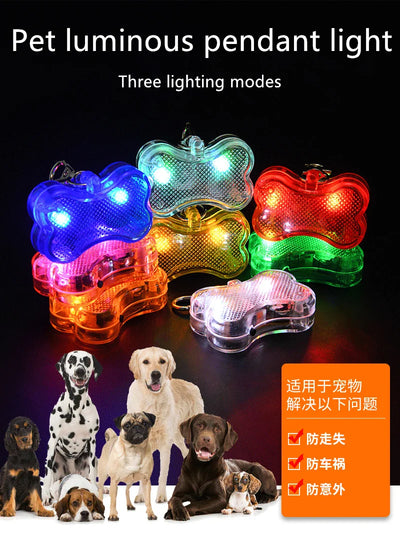 Pet Led Dog Collar Pendant Dog Cat Collar Pet Leads Glow Accessories Bright Necklace Luminous Collar Night Safety Decoration