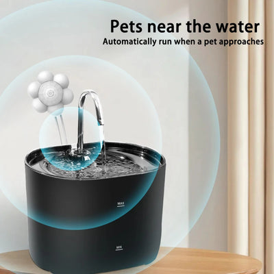 Stainless Steel Faucet Pet Cats Water Fountain Automatic Cycle Filters Ultra Silent Water Pump Cats Dog Drinking Water Dispenser