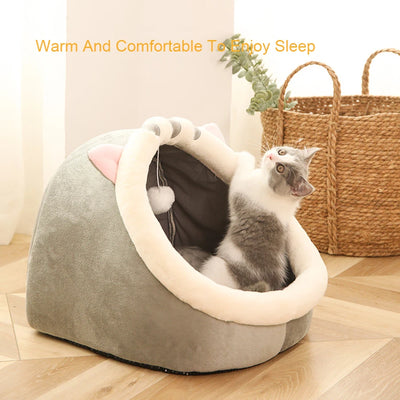 Deep Sleep Cat Bed Warm Pet Basket Cozy Cat House Kitten Lounger Cushion Cat Nesk Tent Very Soft Small Dog Mat Bag Cave Cats Bed