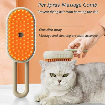 3-in-1 Pet Spray Massage Brush for Bath & Hair Removal