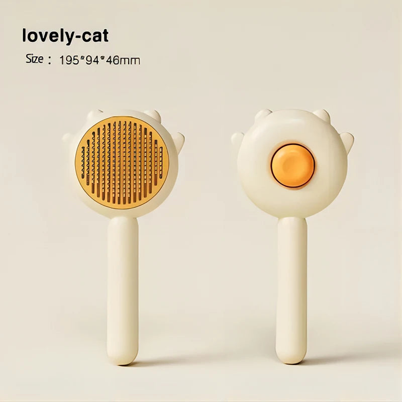 Pet Brush One Button Cleaning Brush Magic Beauty Cat Hair Brush Easy To Carry Re-Use Multi-Function Brush