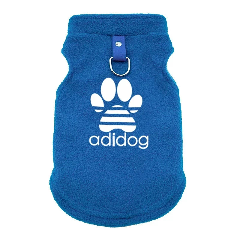 Adidog Soft Fleece Dog Clothes – Warm Pullover Jacket for Small Dogs