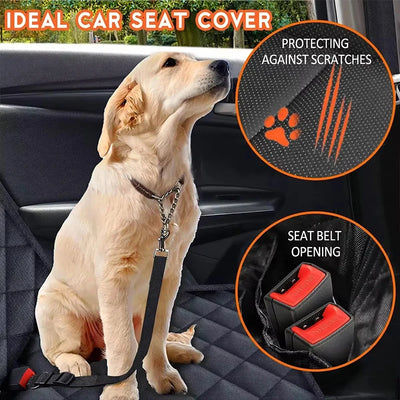 Dog Car Rear Seat Protective Cover Waterproof Dirt Resistant Pet Seat Cover Black Shoulder Strap Hammock Pet Travel Mattress