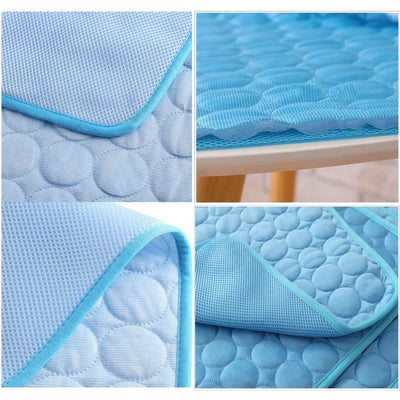 Pet Summer Cooling Pad Self-Cooling Ice Silk Pet Bed Dog Cat Nest Breathable Cooling Cooling Sleeping Pad