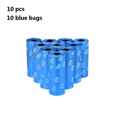 10pcs Degradable Pet Dog Waste Poop Bag With Printing Doggy Bag Degradable Pet Waste Clean Poop Bags Dog Up Clean Bag Dispenser