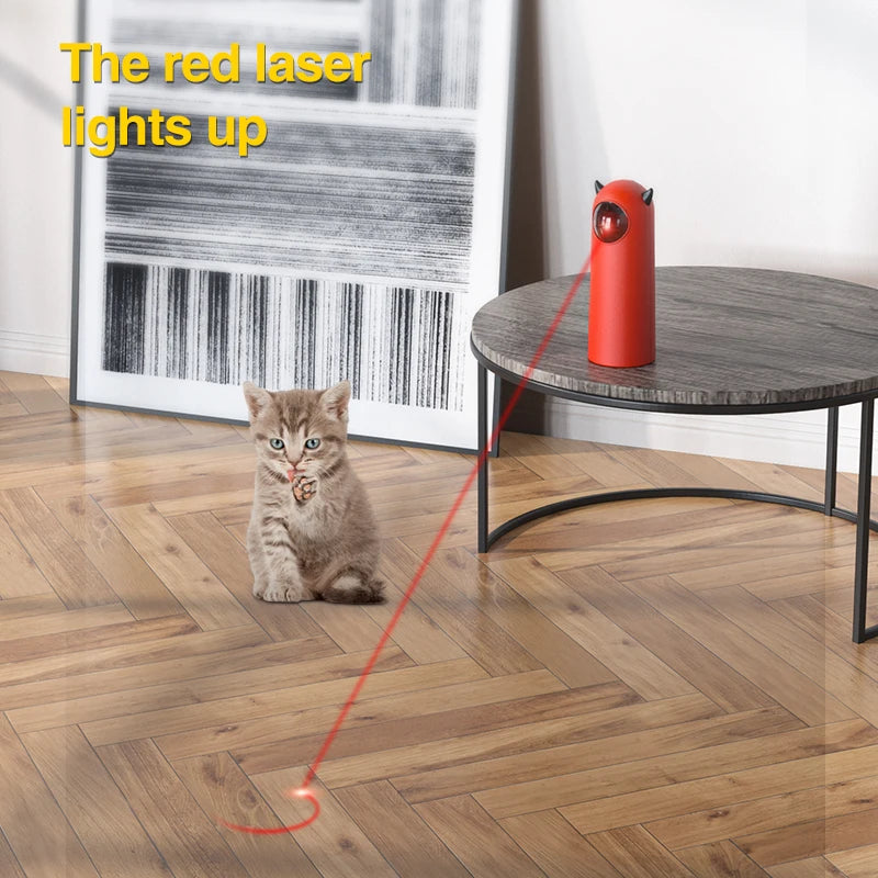 Automatic Laser Cat Toys Interactive Smart Teasing Pet LED Electronic Cat Toy Auto-rotate Laser