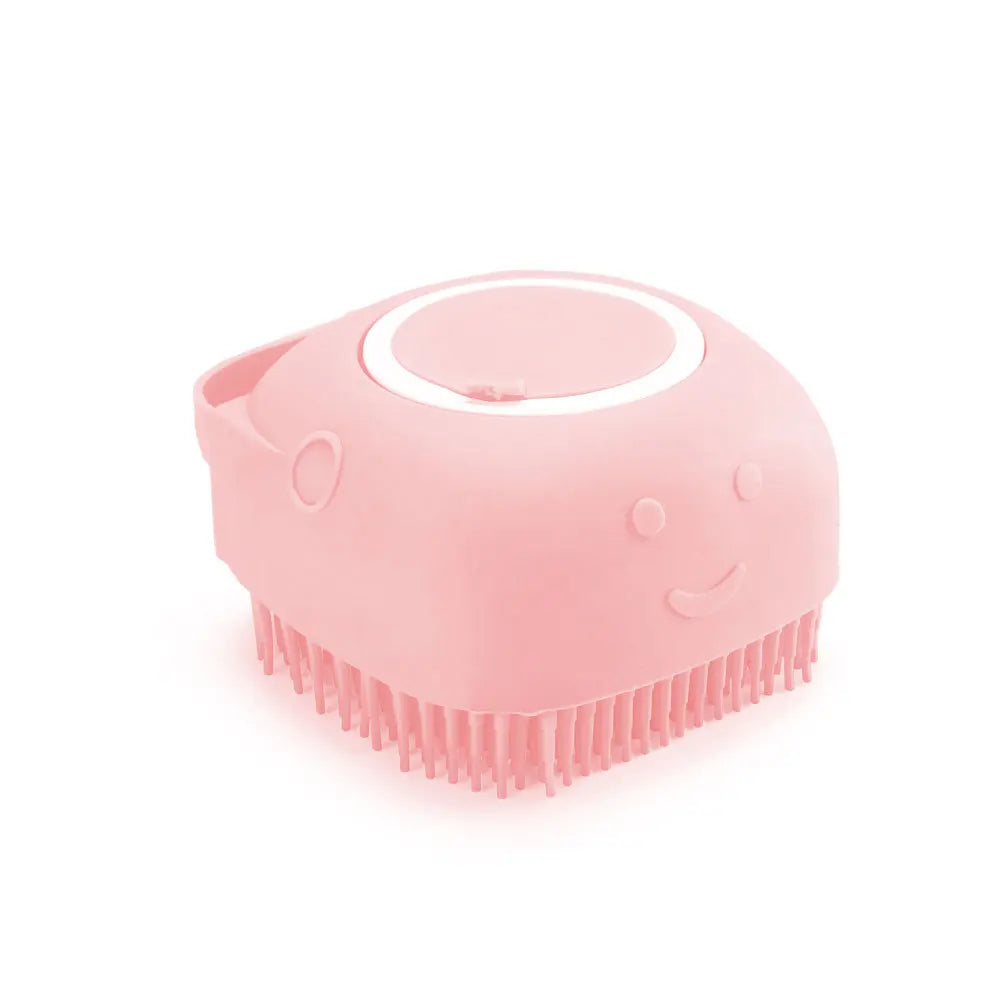 Silicone Pet Bath Brush for Puppy Dogs, 2 in 1 Pet Bath Brush Soft Silicone Pet Massage Shampoo Dispenser