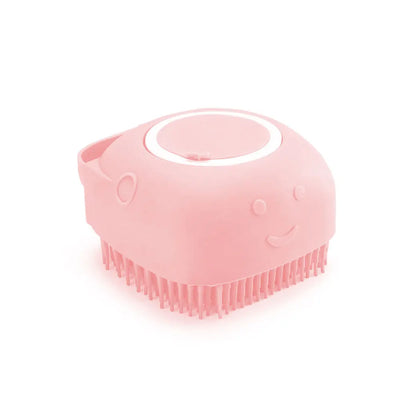 Silicone Pet Bath Brush for Puppy Dogs, 2 in 1 Pet Bath Brush Soft Silicone Pet Massage Shampoo Dispenser