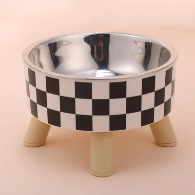 Stainless steel dog bowl anti knock pet bowl cat bowl high foot neck protection dog bowl large capacity cat food bowl