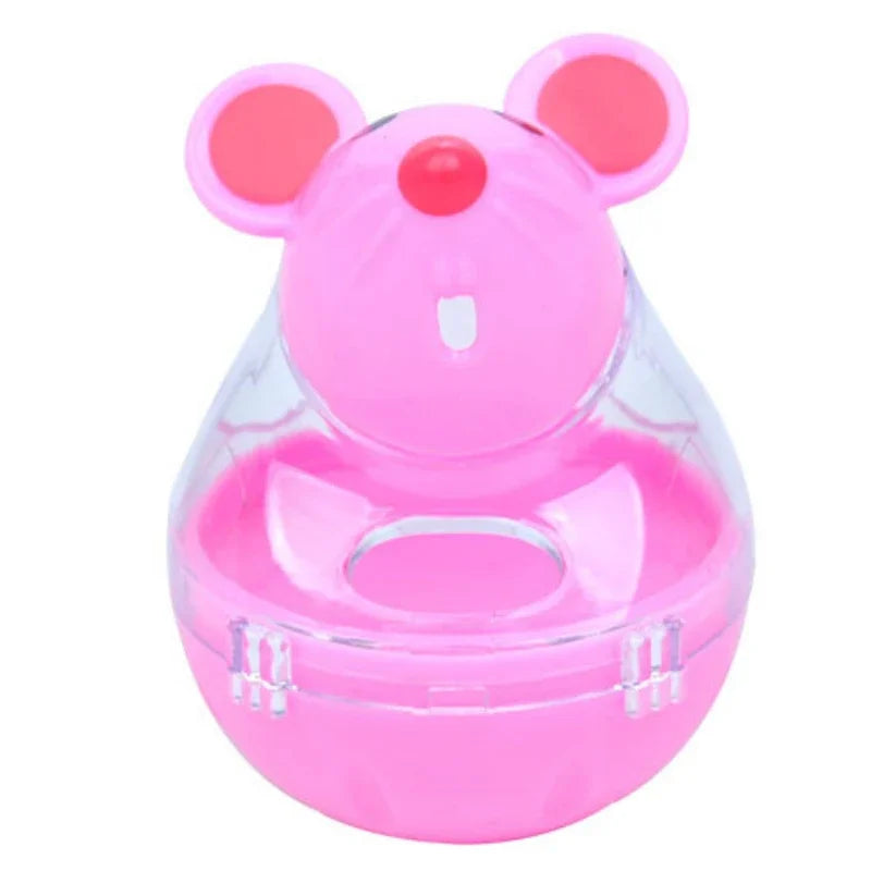 Mouse Tumbler Leak Food Feeder Pet Puzzle Cartoon Cats Toy Leakage Ball Kitten Interactive Toys Slow Feeding Pet Supplies