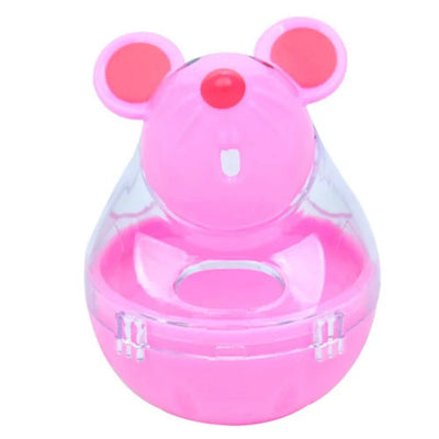 Mouse Tumbler Leak Food Feeder Pet Puzzle Cartoon Cats Toy Leakage Ball Kitten Interactive Toys Slow Feeding Pet Supplies