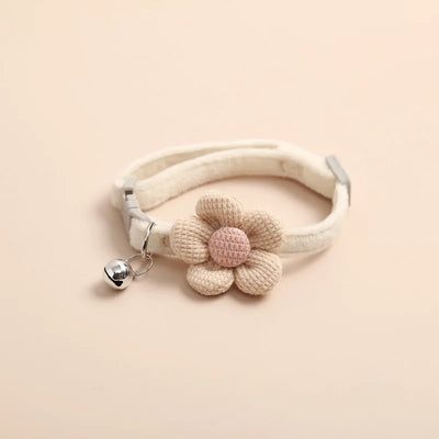 1Pc Cat Collar with Cute Flower  Adjustable Buckle Cat Collar Bell Collar Cat  Small Pet Supplies  Kitten Collar  Small Dog Acce