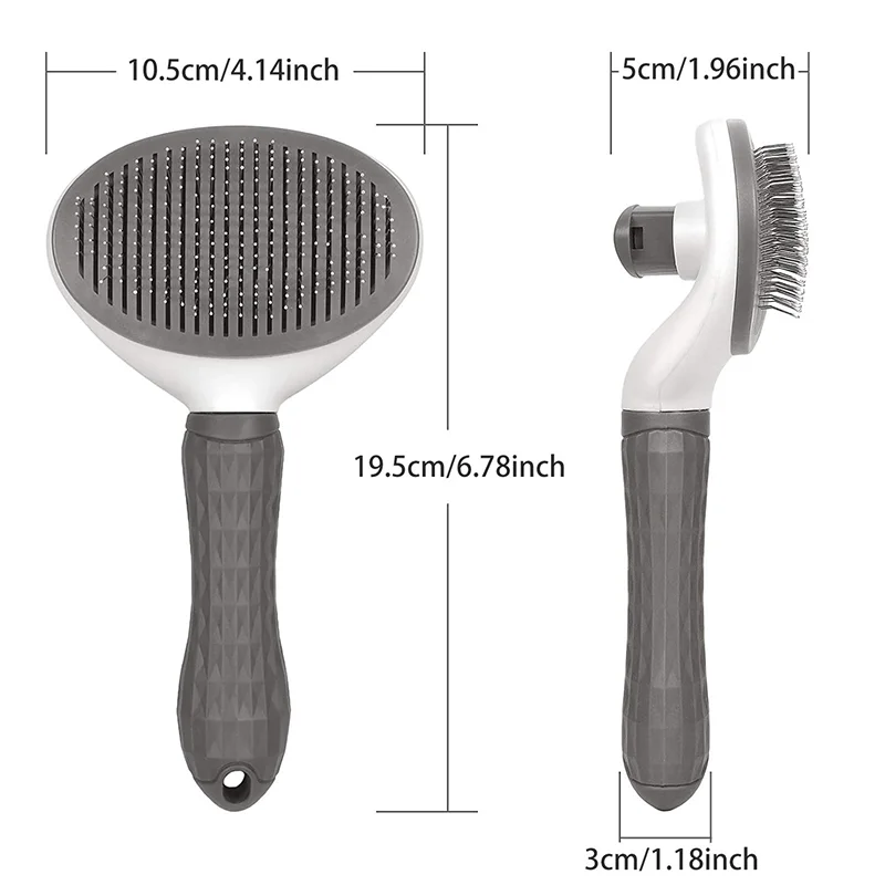 1Pcs Pet Hair Removal Brush Dog Hair Comb Stainless Steel Automatic Hair Fading Cat Comb Pet Cleaning Grooming Supplies