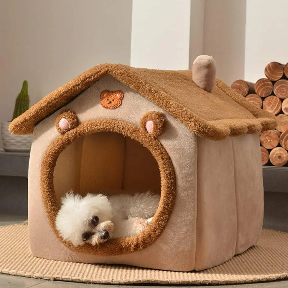 Foldable Pet House Removable Dog Bed Washable Cat House Puppy Kennel Dog Bed Sofa House for Extra Small Dog and Small and Medium