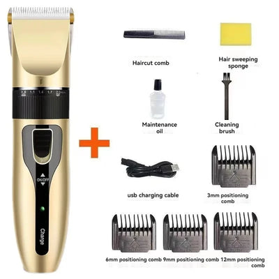 Professional Dog Hair Clipper All Metal Rechargeable Pet Trimmer Cat Shaver Cutting Machine Puppy Grooming Haircut Low Noice