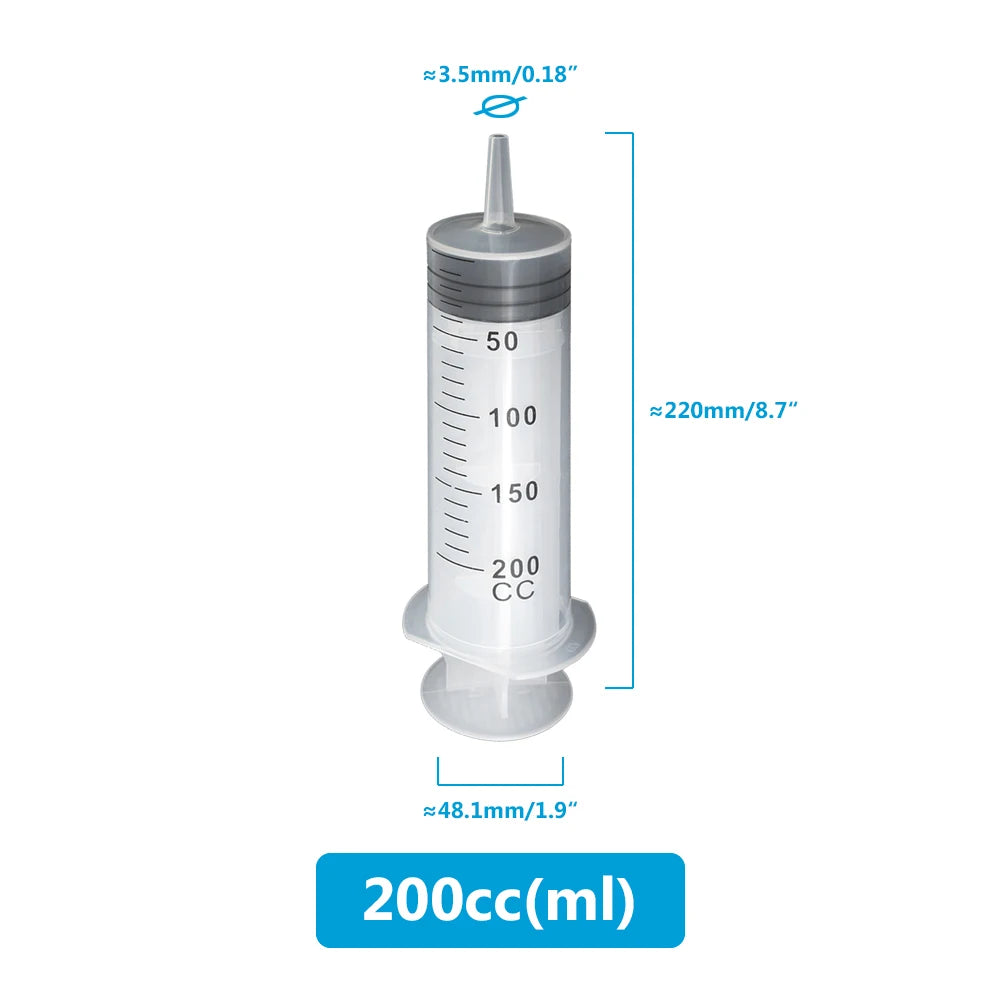 100ml-550ml Syringe Large Capacity With Multifunction 100cm Hose Pump Measuring Washable Injector For Pet Feeding Oil Glue Fluid