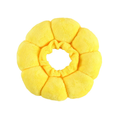 Sunflower Pet Collar Adjustable Anti-Bite Surgery Anti-Lick Wound Healing Cat Protection Collars Soft Plush Elizabethan Collar