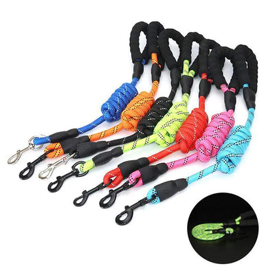 Pet Leash Reflective Strong Dog Leash with Comfortable Padded Handle Heavy Duty Training Durable Nylon Rope Leashes