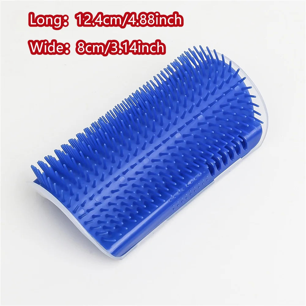 1PC Cat Self Groomer With Catnip Cats Wall Corner Massage Comb Brush Rubs The Face With A Tickling Soft Comb Pet Grooming Supply