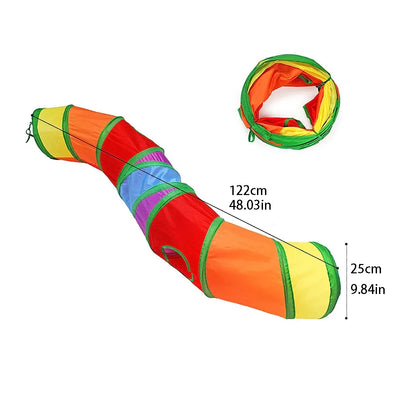 Cat Tunnel Foldable Cat Tunnel Pet Supplies Cat S T Y Pass Play Tunnel Cat Toy Breathable Drill Barrel for Indoor loud paper