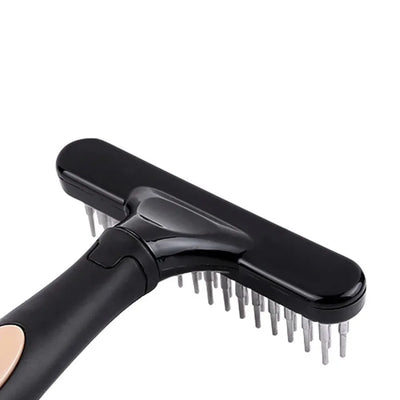 Dog Rake Deshedding Dematting Brush Comb Undercoat Rake for Dogs Cats Short Long Hair Pet Brushes Shedding with Double Row Pins