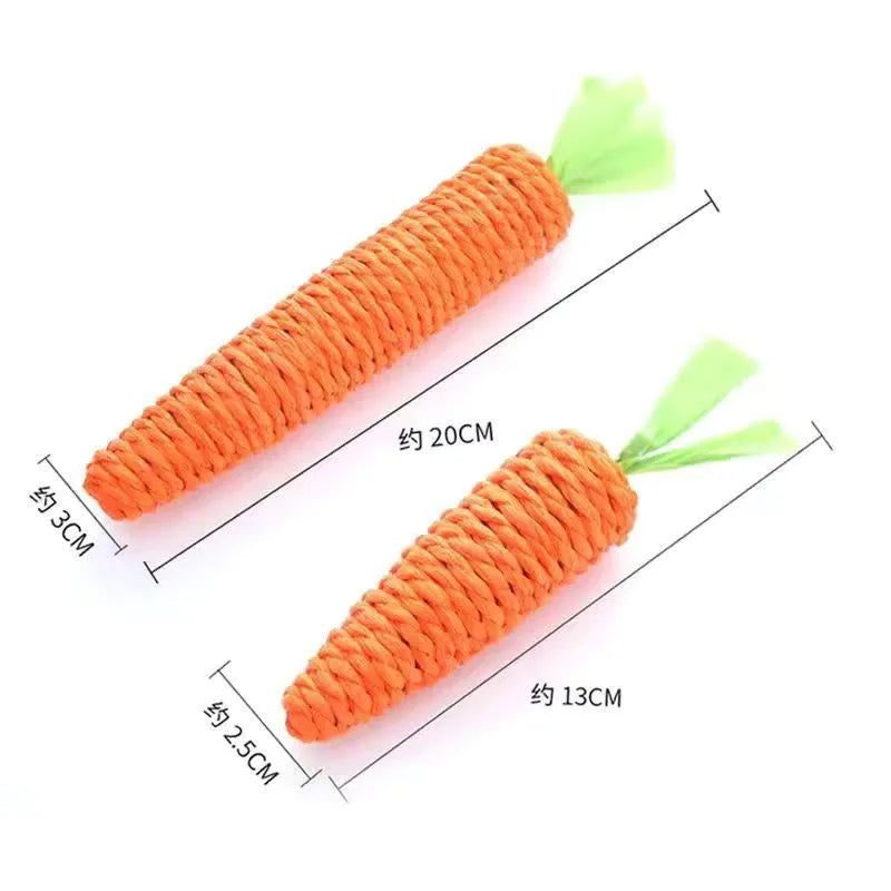 2024 New Cat Toys Sound Carrot Cuddle Cat Stick Since Fun Fun Cat Teething Stick Anti-bite Cat Scratch Board Pet Supplies