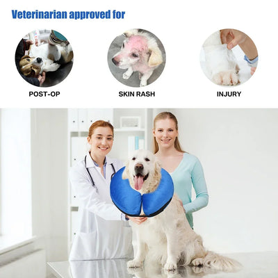 Dog Cones After Surgery, Protective Inflatable Dog Collar Pet Recovery Collar Soft Pet Cone for Small Medium or Large Dogs, Cats