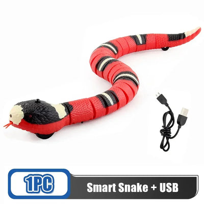 Automatic Electronic Snake Tease Cat Play USB Rechargeable Kitten Toys Intelligent Sensor Interactive Cat Toys Dogs Cats Pets