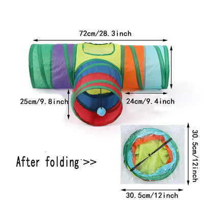 Cat Tunnel Foldable Cat Tunnel Pet Supplies Cat S T Y Pass Play Tunnel Cat Toy Breathable Drill Barrel for Indoor loud paper