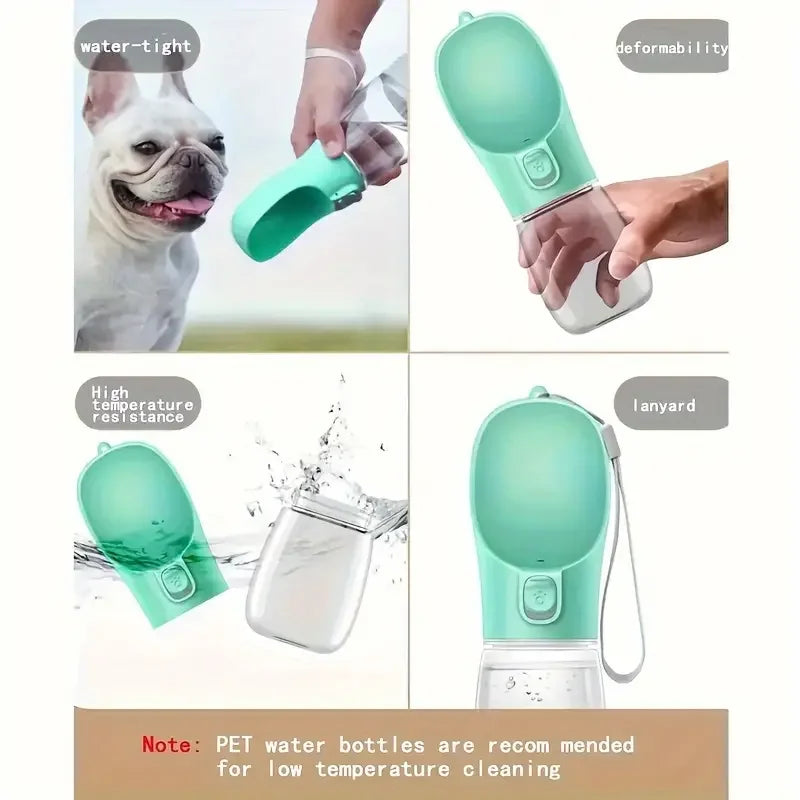 Pet Travel Water Bottle Portable For Small Large Dogs Bowl Supplie Durable Outdoor Walking Puppy Cat Drinking Products 300ML