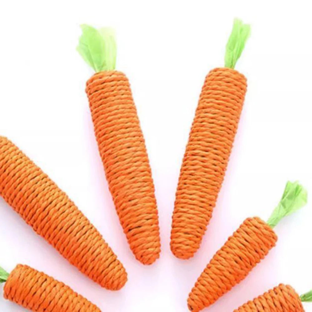 1PC Sisal Radish Toy Cat Toy Vocal Carrot Cat-Teasing Stick Self High And Fun Cat Scratch Board Pet Supplies