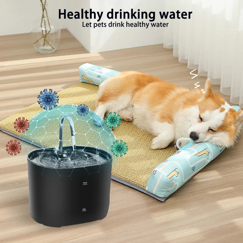 Stainless Steel Faucet Pet Cats Water Fountain Automatic Cycle Filters Ultra Silent Water Pump Cats Dog Drinking Water Dispenser