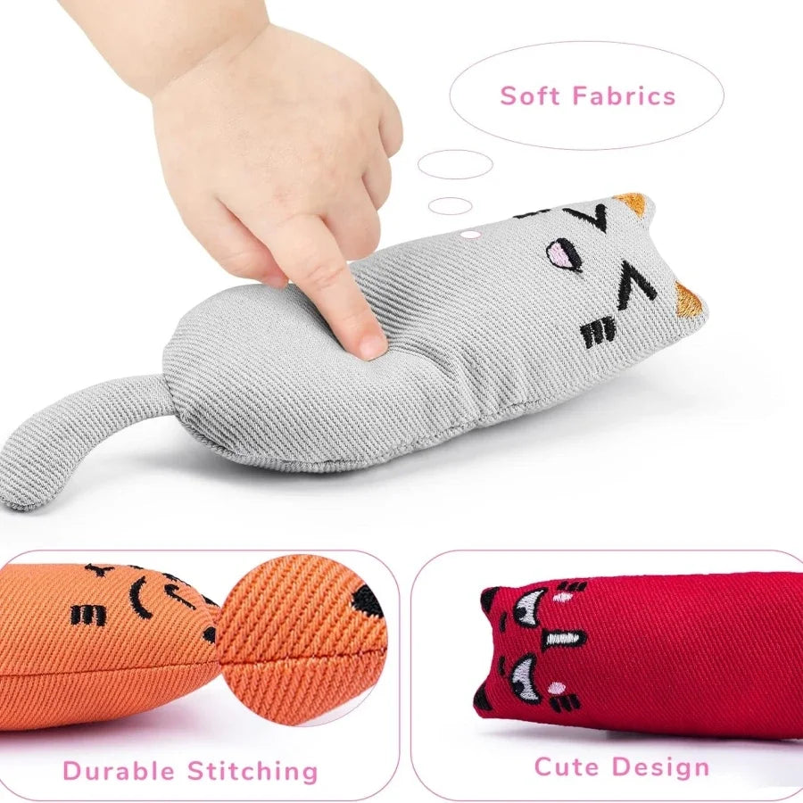 Rustle Sound Catnip Toy Cats Product For Pets Cat Toys For Kitten Teeth Grinding Cat Plush Toy Thumb Pillow Pet Accessories