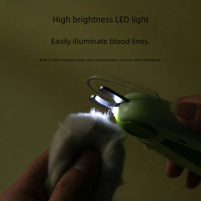 Pet nail clippers cat LED lights blood line nail clippers dog nail clippers cat and dog supplies accessories