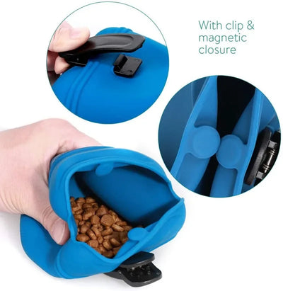 Pet Feeding Bag Training Dog Food Pocket Portable Silicone Snack Pouch Outdoor Walking Dogs Hanging Style Waistpack Pet Products