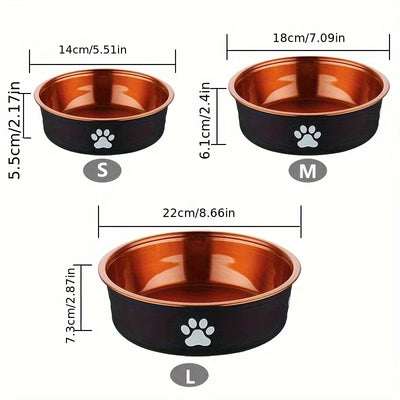 Anti-Slip Dog Bowls Small Medium And Large Dog Feeding Bowls And Water Fountains Stainless Steel Pet Feeders Pet Dog Accessories