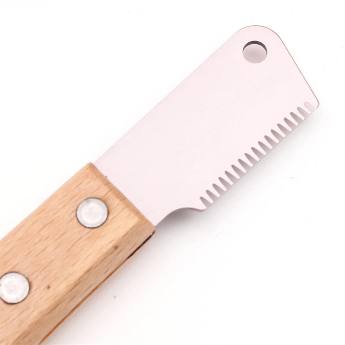 Pet Hair Removal Knife Professional Dog Comb Stainless Wooden Handle Stripping Knife Pet Hair Remover Grooming Brushes