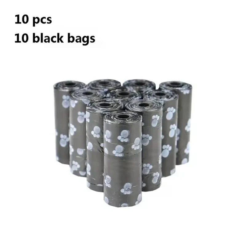 10pcs Degradable Pet Dog Waste Poop Bag With Printing Doggy Bag Degradable Pet Waste Clean Poop Bags Dog Up Clean Bag Dispenser