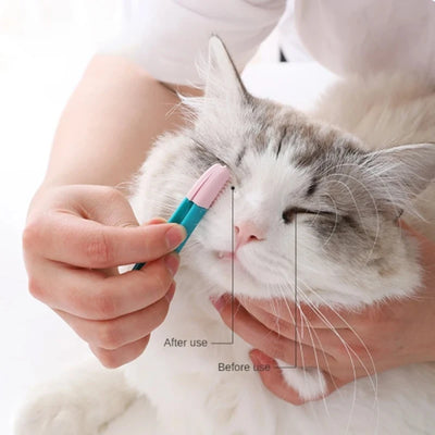 Pet Grooming Tools Cat Eyes Comb Pet Tear Stain Remover Comb Cleaning Brush for Small Cat Dog