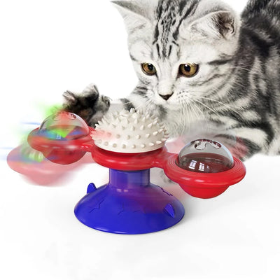 Windmill Cat and dog toys Interactive pet freeze-dried catnip toy Cat Games Toy pet supplies spinning turntable