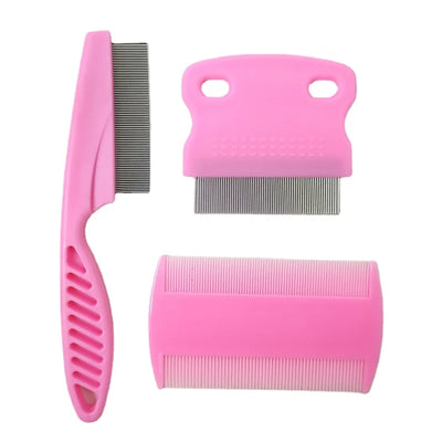 3 Pcs/set Pet Comb Pet Tear Stain Remover Dog Grooming Comb Gently Removes Mucus and Crust Small Lice Flea Combs Cats Supplies