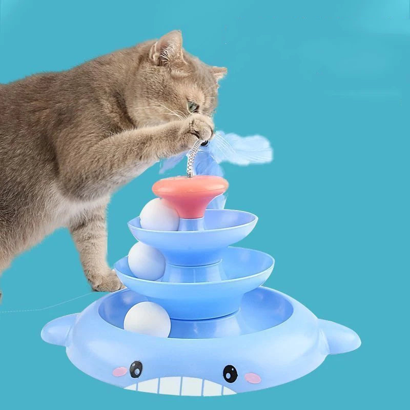 Hot cat toys Self-amusement cat turntable toy ball fun cat stick cat fun automatic fun cat toy pet supplies