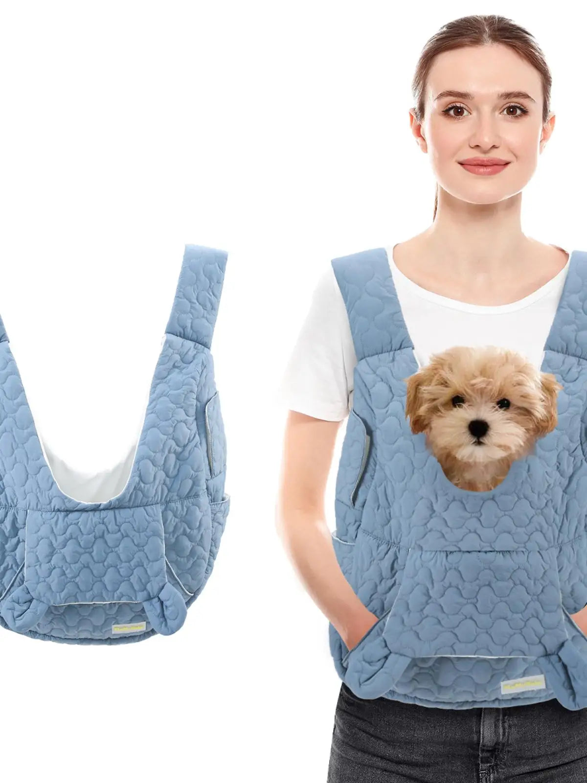 Pet Carrier Bag Extra Large Capacity Chest Backpack Dog and Cat Outdoor Bag Waterproof and Wind Resistant Portable Pet Bag