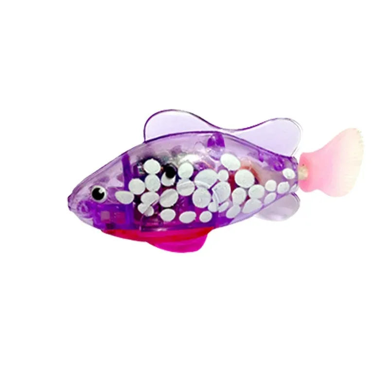 Cat Toy LED Interactive Swimming Robot Fish Toy for Cat Glowing Electric Fish Toy to Stimulate Pet's Hunter Instincts Pet Toys