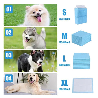 Pet Dog Disposable Diapers Mat Panties Absorbent Training Pee Floor Towel for Dogs Cat Nappies Puppy Physiological Supplies Pads